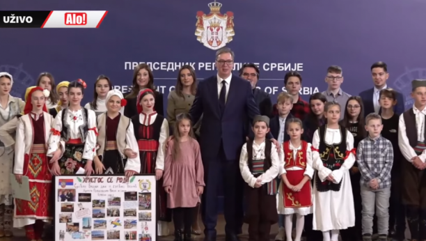 Prijem kod predsednika Vučića,  srpska deca iz Severne Makedonije u poseti Beogradu tokom Božića