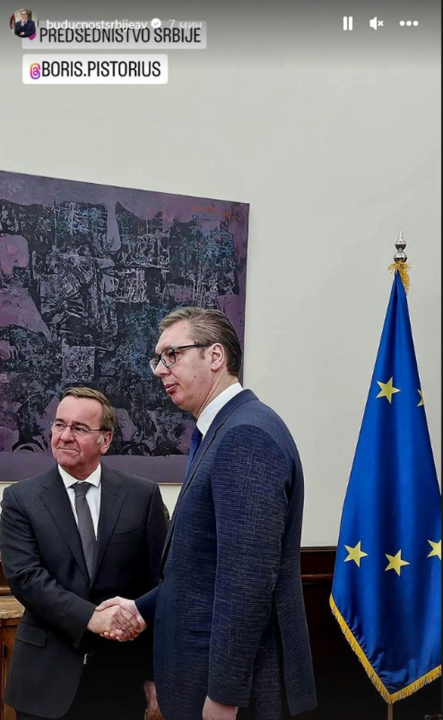 Aleksandar Vučić i Boris Pistorijus