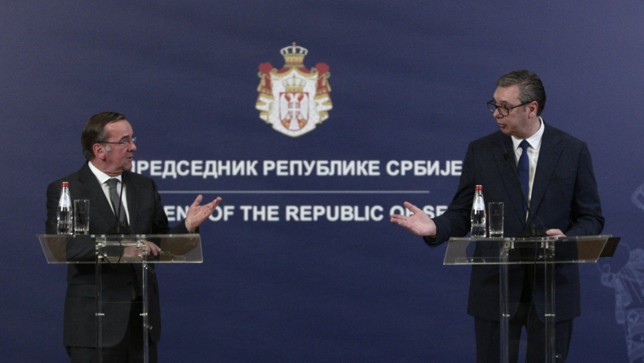 Aleksandar Vučić i Boris Pistorijus