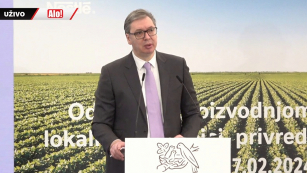 Predsednik Aleksandar Vučić prisustvuje svečanom otvaranju nove fabrike kompanije Nestle u Beogradu