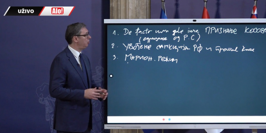 Obraćanje naciji predsednika Srbije Aleksandra Vučića