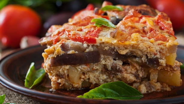 posna musaka od plavog patlidžana i paprika