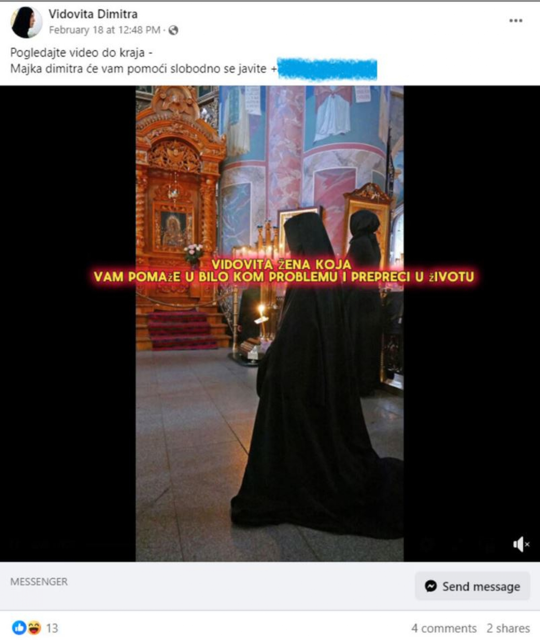 Lažna monahinja vidovita Dimitra