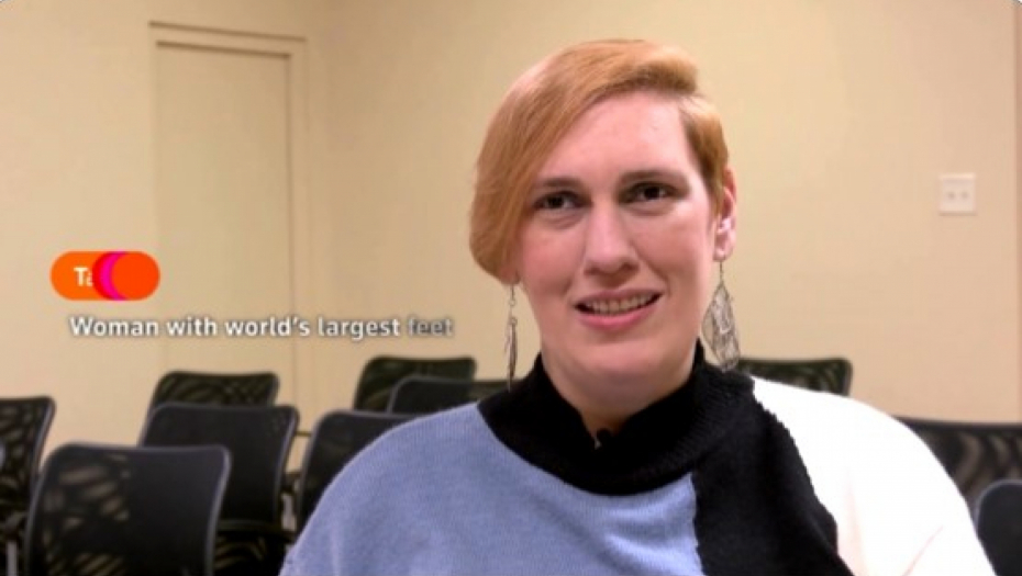 žena s najvećim stopalima