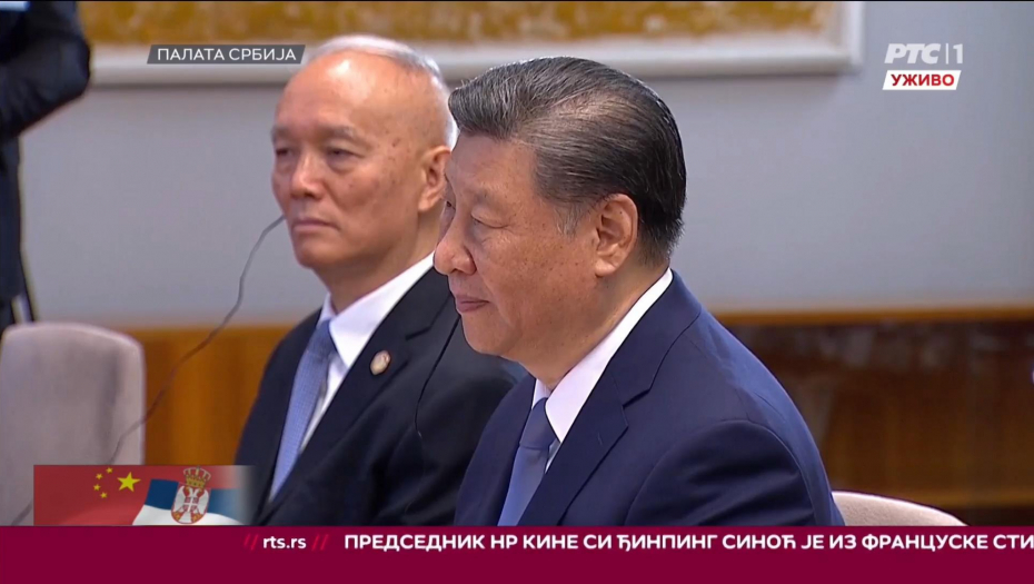 Svečani doček za Si Đinpinga ispred Palate Srbija