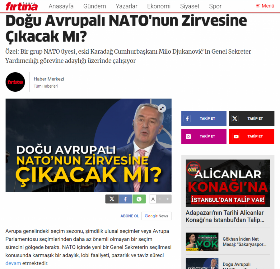 Članak o Milu Đukanoviću