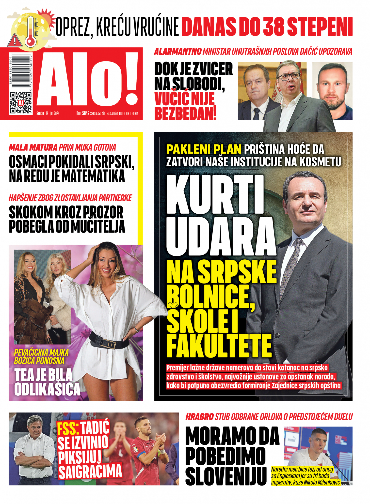 Štampano izdanje Alo! za 19.jun