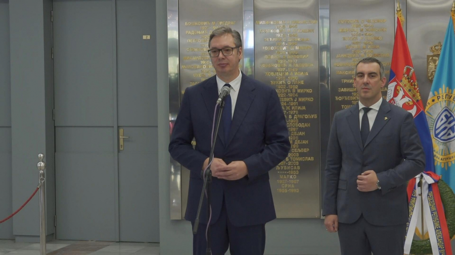 Predsednik Srbije Aleksandar Vučić prisustvuje obeležavanju Dana Bezbednosno-informativne agencije