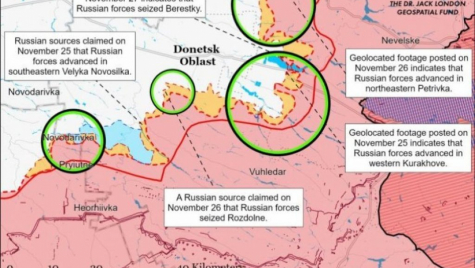 Zapadni Donjeck, 27. novembar, 13:30 časova. Foto: ISW