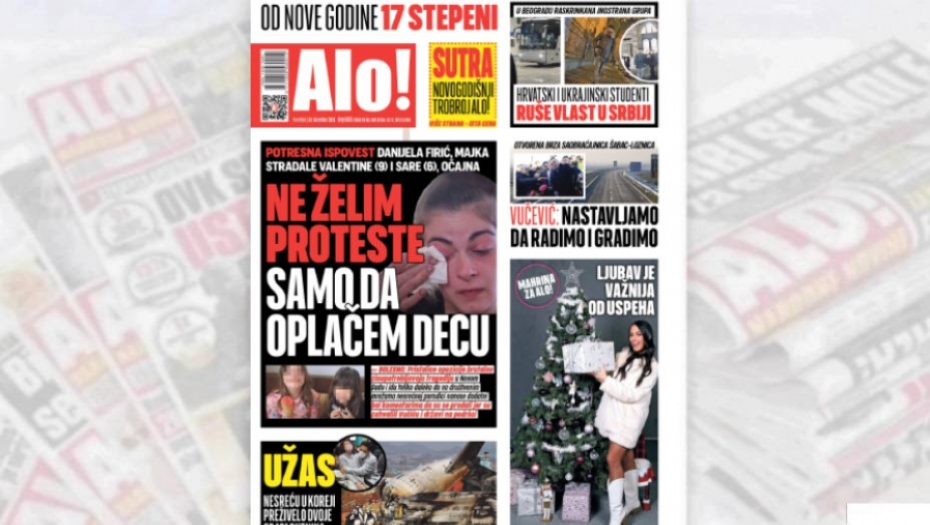 Štampano izdanje Alo! novina za 30.12