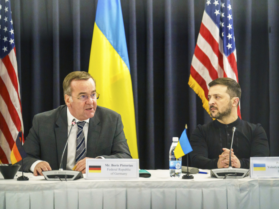 Volodimir Zelenski na sastanku u Ramštajnu