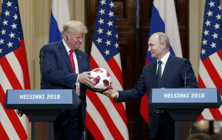 Donald Tramp i Vladimir Putin u Helsinkiju 2018. godine