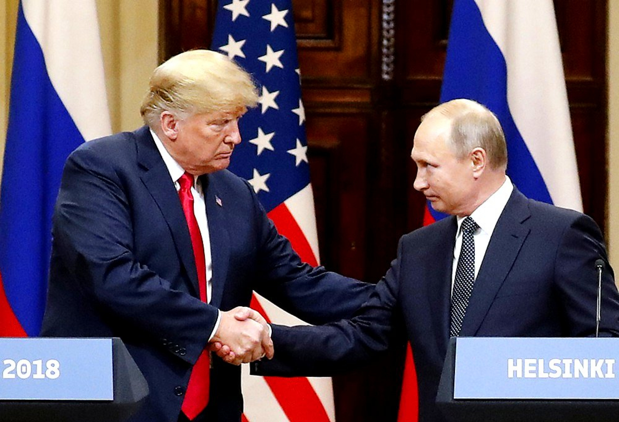 Donald Tramp i Vladimir Putin u Helsinkiju 2018. godine