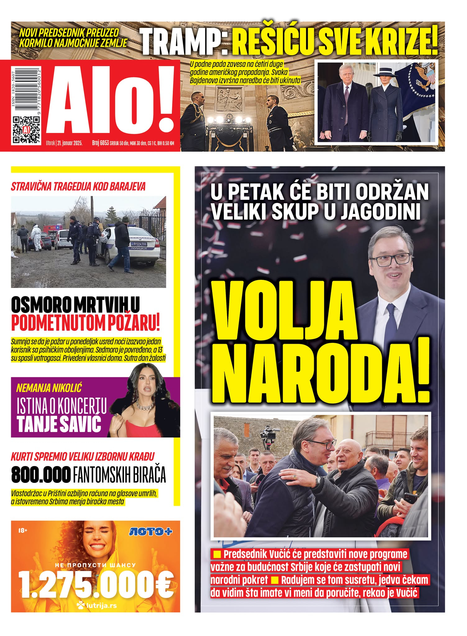 Štampano izdanje Alo! za 21.januar