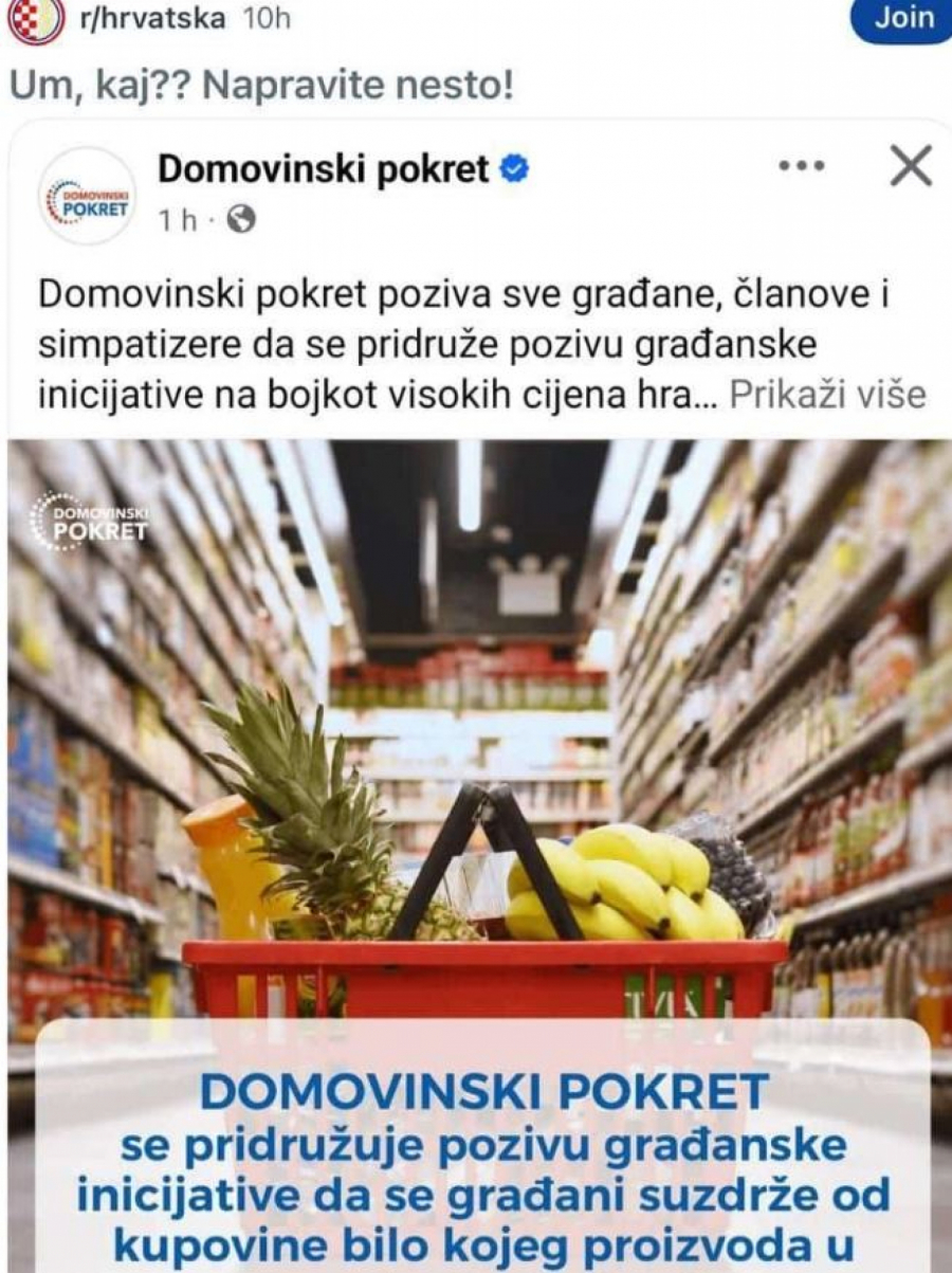 Bojkot potrošnje u Hrvatskoj