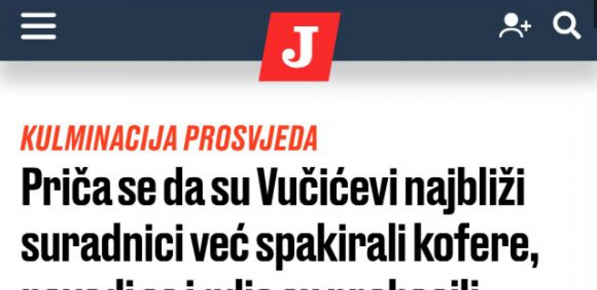 Jutarnji list o protestima u Srbiji