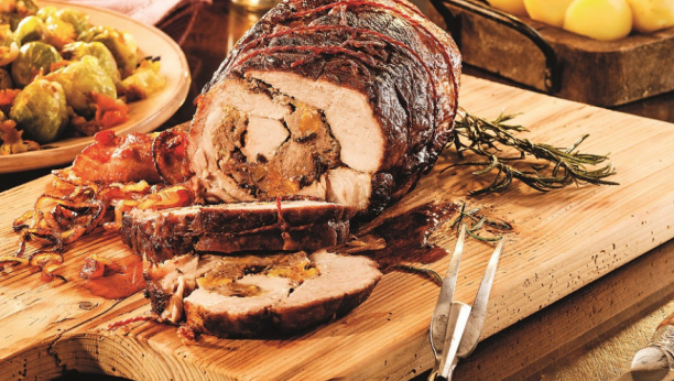 rolovani svinjski vrat sa kačkavaljem