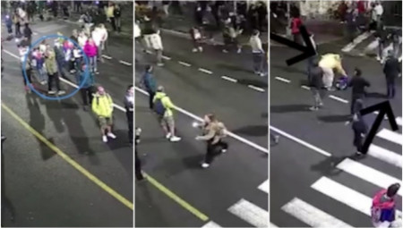 Snimak saobraćajne kamere u koji je Alo! imao uvid jasno pokazuje kako se tokom protesta 15. marta demonstranti okupljeni u Ulici Kralja Milana nisu našli na udaru "zvučnog topa", već da se radi o koordinisanoj akciji koja je unapred bila dogovorena i poznata