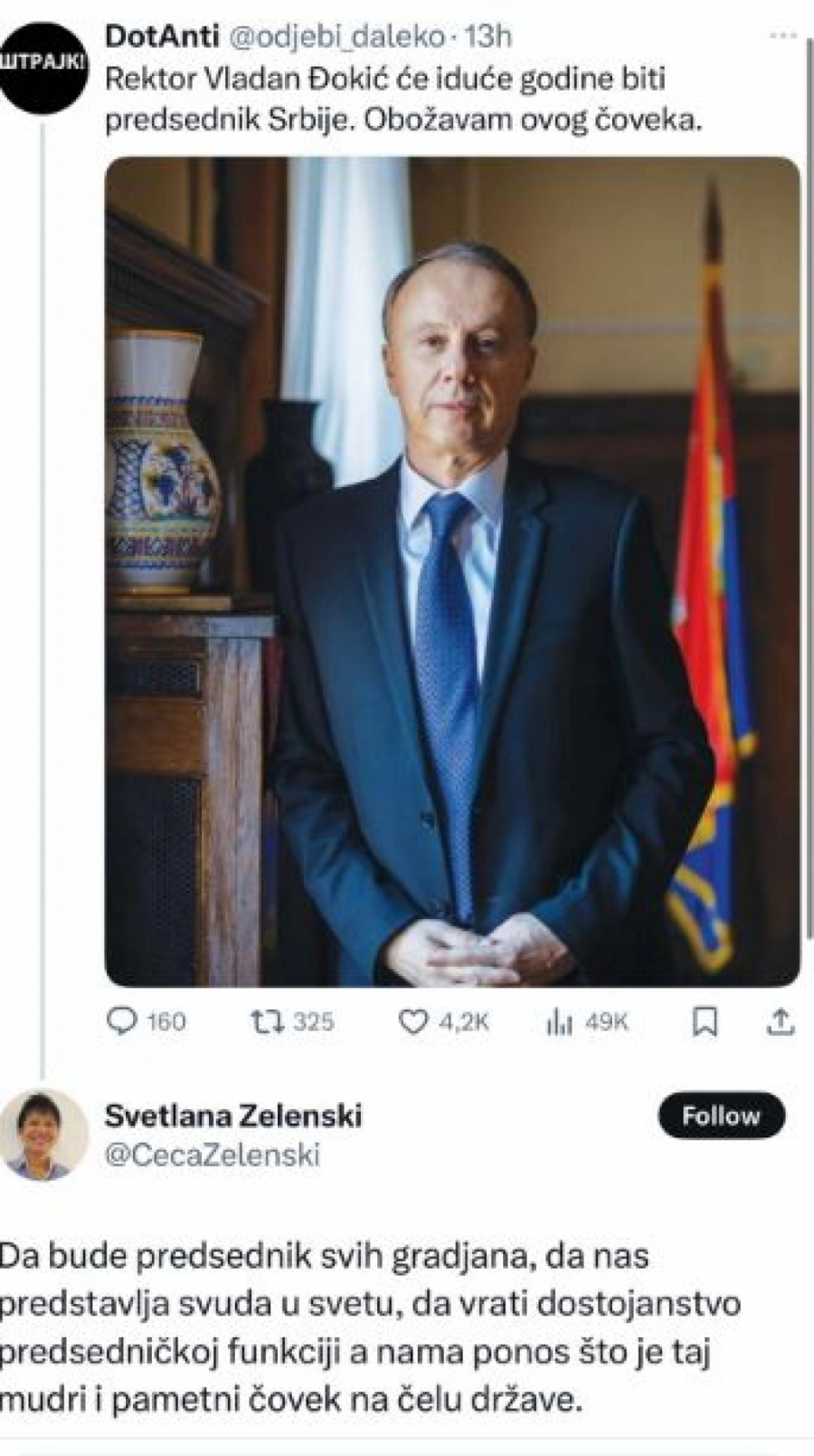 Rektor Vladan Đokić