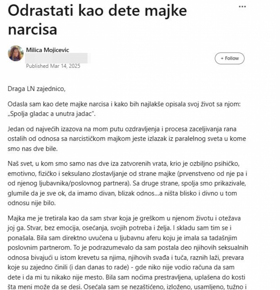 Bivša žena Baneta Mojićevića