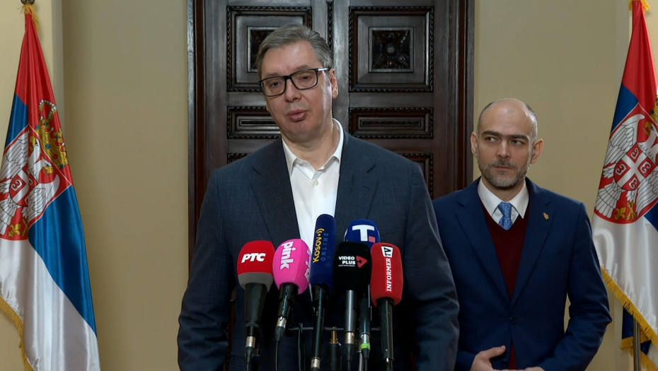 Predsednik Vučić se obraća medijima iz Bugarske