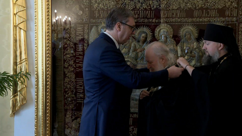 Ceremonija dodele ordena patrijarhu moskovskom i cele Rusije Kirilu