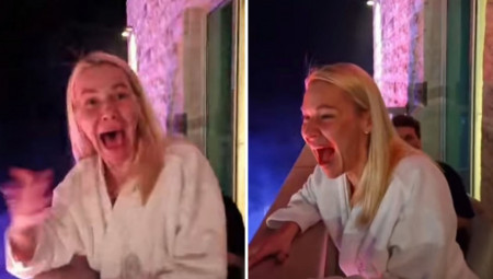 Dok se spremala u hotelskoj sobi, shvatila je da na gradskom trgu ispod njene terase koncert održava Dino Merlin