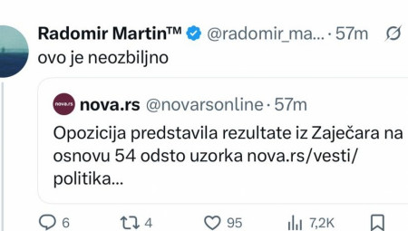 Nakon što su pojedini opozicioni aktivisti i blokaderi u Zaječaru požurili da proglase izbornu pobedu, i to na osnovu samo 54 odsto obrađenog uzorka, usledila je oštra reakcija upravo iz redova opozicije.
