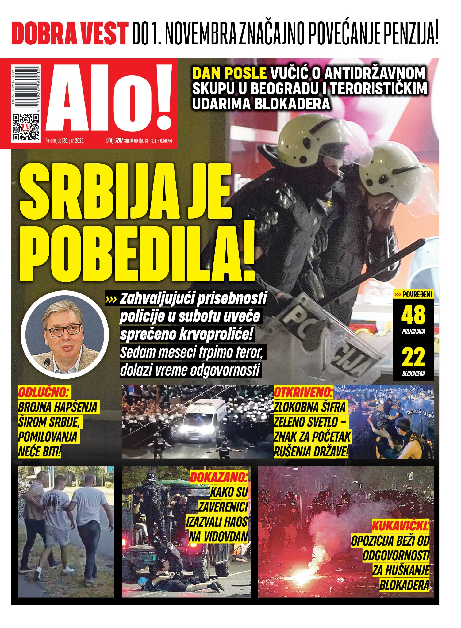 Štampano izdanje Alo! novina za 30.jun