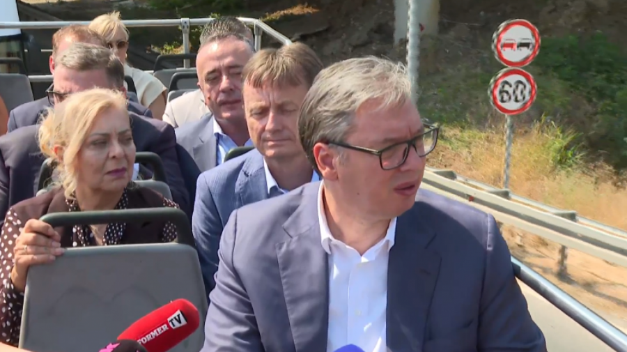 Predsednik Vučić na otvaranju auto-puta Miloš Veliki, deonica Preljina-Požega