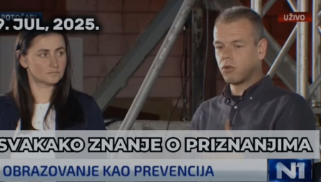 Marko Milosavljević iz Inicijative mladih za ljudska prava i jedan od blokadera, udružio je snage sa islamističkom Al Džazirom i antisrpskom N1, gde promoviše tezu da su Srbi počinili genocid.
