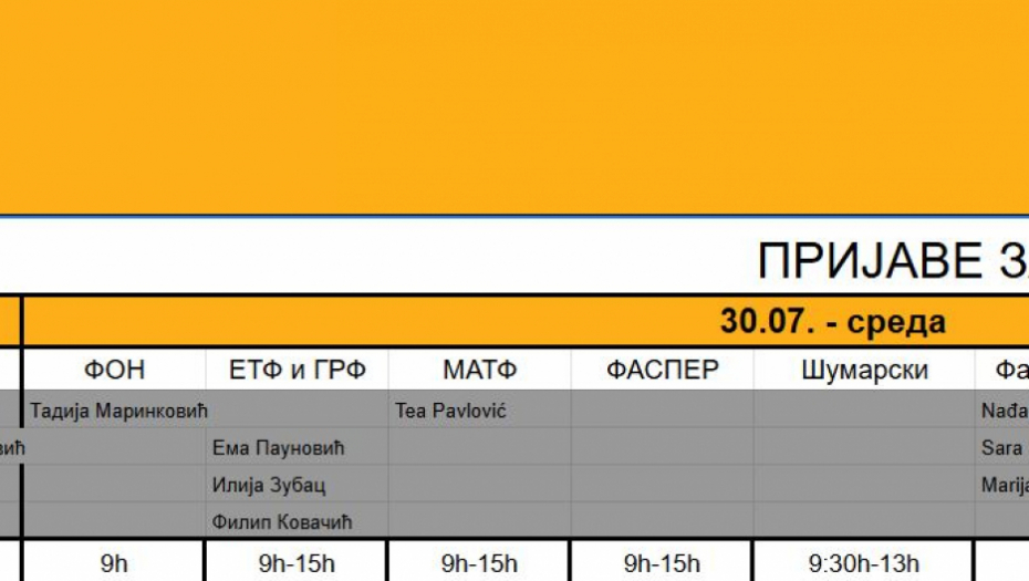 Blokaderski raspored za vrbovanje