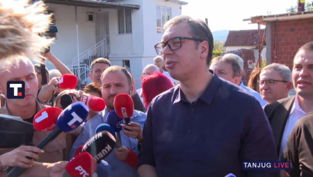 Predsednik Srbije Aleksandar Vučić danas obilazi Žitorađe i okolna sela nakon požara koji je zadesio ova mesta