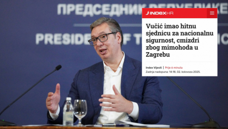 Hrvatski Indeks objavio je izveštaj obraćanja predsednika Srbije Aleksandra Vučića, sa sramnim naslovom