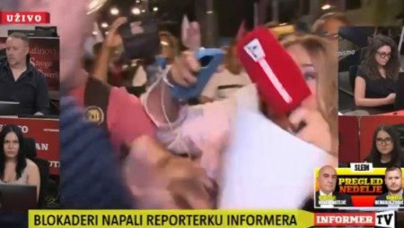 Branka Lazić brutalno napadnuta na Voždovcu dok je izveštavala s neuspešnog protesta blokadera. Napadač uhapšen, pogledajte šokantan snimak!