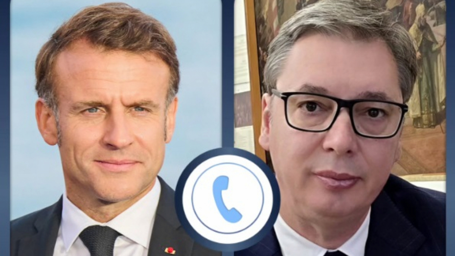 Aleksandar Vučić i Emanuel Makron
