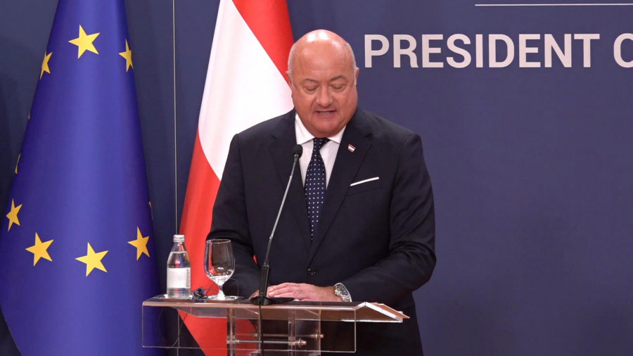 Sastanak predsednika Vučića sa saveznim kancelarom Republike Austrije