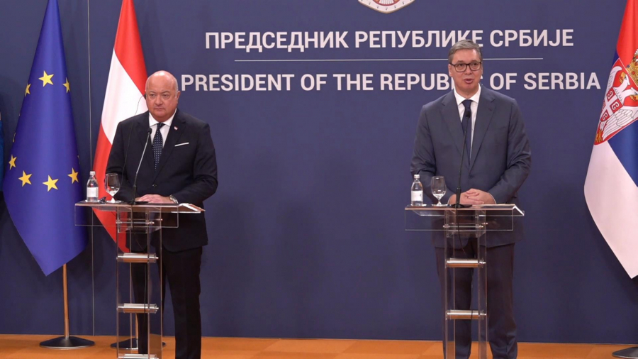 Sastanak predsednika Vučića sa saveznim kancelarom Republike Austrije
