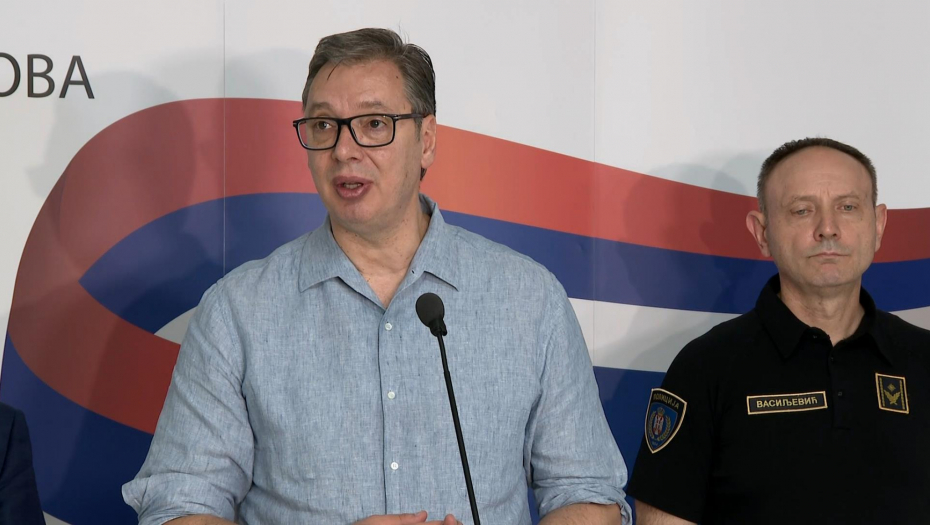 Predsednik saopštava najnovije informacije iz sedišta MUP u Palati Srbija