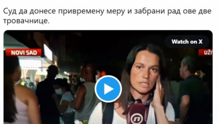 Sanja Eker na N1 i Nova S prikazuje nasilne blokadere u Novom Sadu kao „mirne“, dok ruše i pale prostorije SNS-a, ignorišući profesionalni novinarski kodeks i objektivno izveštavanje.