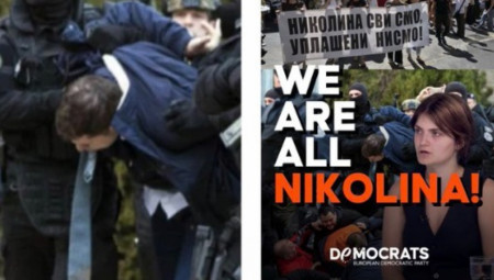 Ministar inostranih poslova Marko Đurić prokomentarisao je objavu Evropskih demokrata, koji su kao sliku navodnog hapšenja aktiviskinje i blokaderke Nikoline Sinđelić iskoristili upravo njegovu sliku kada je bio nezakonito uhapšen od strane pripadika ROSU