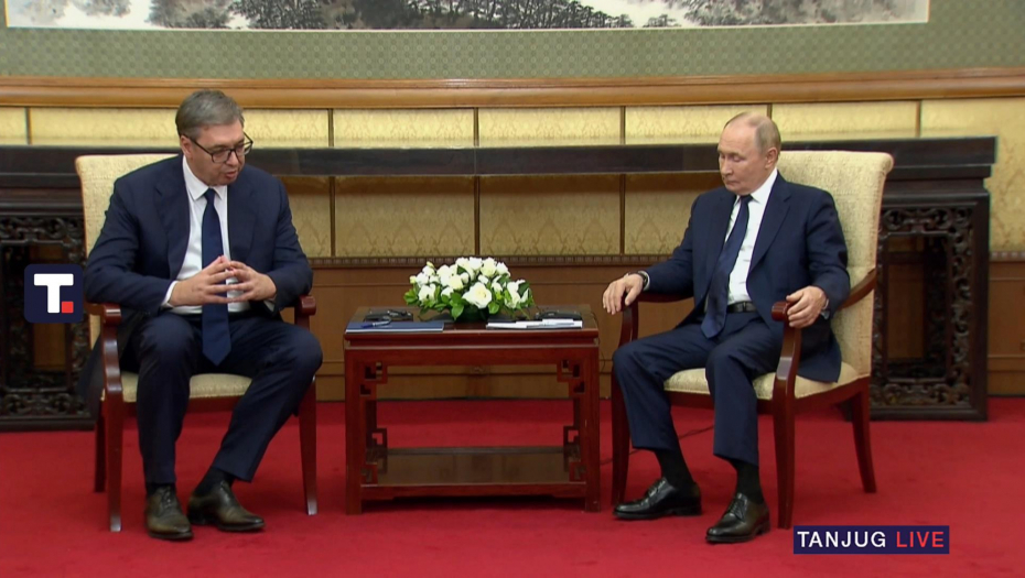 Susret predsednika Srbije Aleksandra Vučića i predsednika Ruske Federacije Vladimir Putina