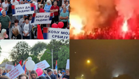 Sinoć smo bili svedoci stravičnih prizora nasilja i pokušaja rušenja države, paljenja i lomljenja od strane blokadera, a samo se setite scena pristojne i normalne Srbije od prošle nedelje