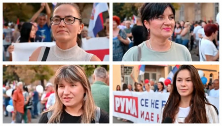 Građani Rume okupili su se danas kako bi izrazili svoje nezadovoljstvo blokadama, poručivši da nasilje, vandalizam i prekidanje normalnog života nisu put ka napretku.