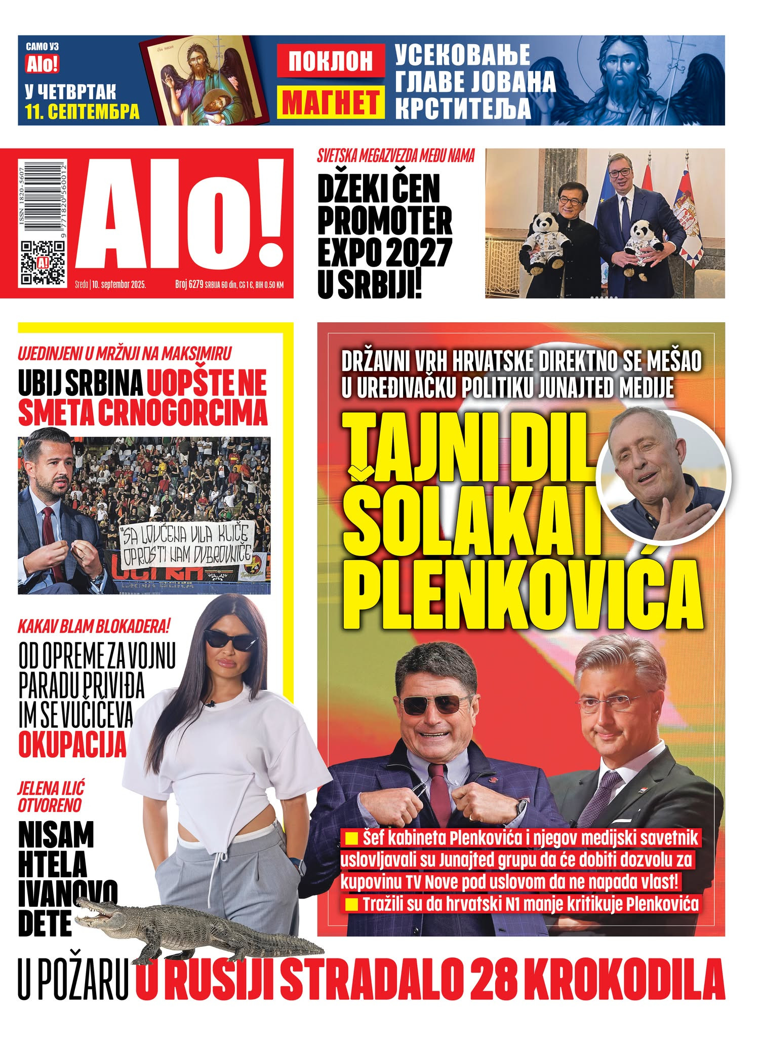 Naslovna strana za Alo! za 10. septembar