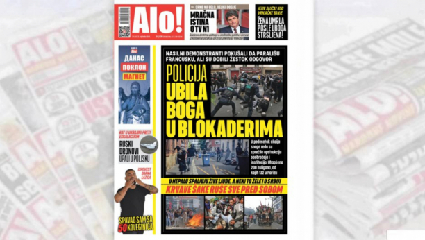 Štampano izdanje Alo! novina za 11. septembar