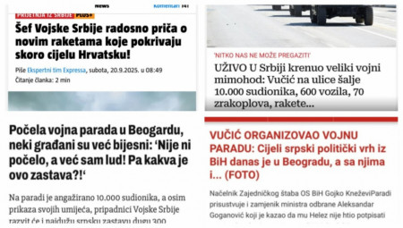 Vojna parada "Snaga jedinstva" organizovana je danas u Beogradu, a demonstracija spremnosti Vojske Srbije nije prošla ni bez komentara medija iz regiona.