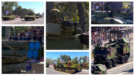 Pored sredstava iz domaćeg naoružanja i razvoja, na paradi je prikazano naoružanje i vojna oprema koju je Srbija nabavila iz inostranstva, uključujući Kinu, Rusiju, Francusku, Nemačku, SAD, Izrael