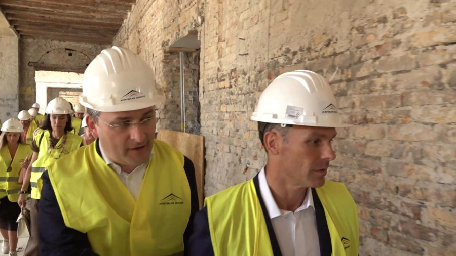 Siniša Mali i Nikola Selaković obilaze radove na izgradnji Istorijskog muzeja Srbije