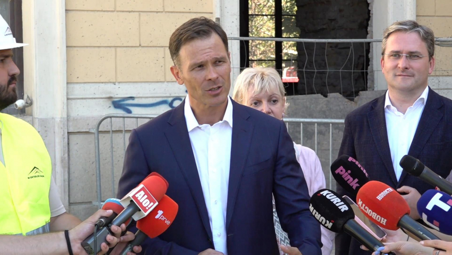 Siniša Mali i Nikola Selaković obilaze radove na izgradnji Istorijskog muzeja Srbije